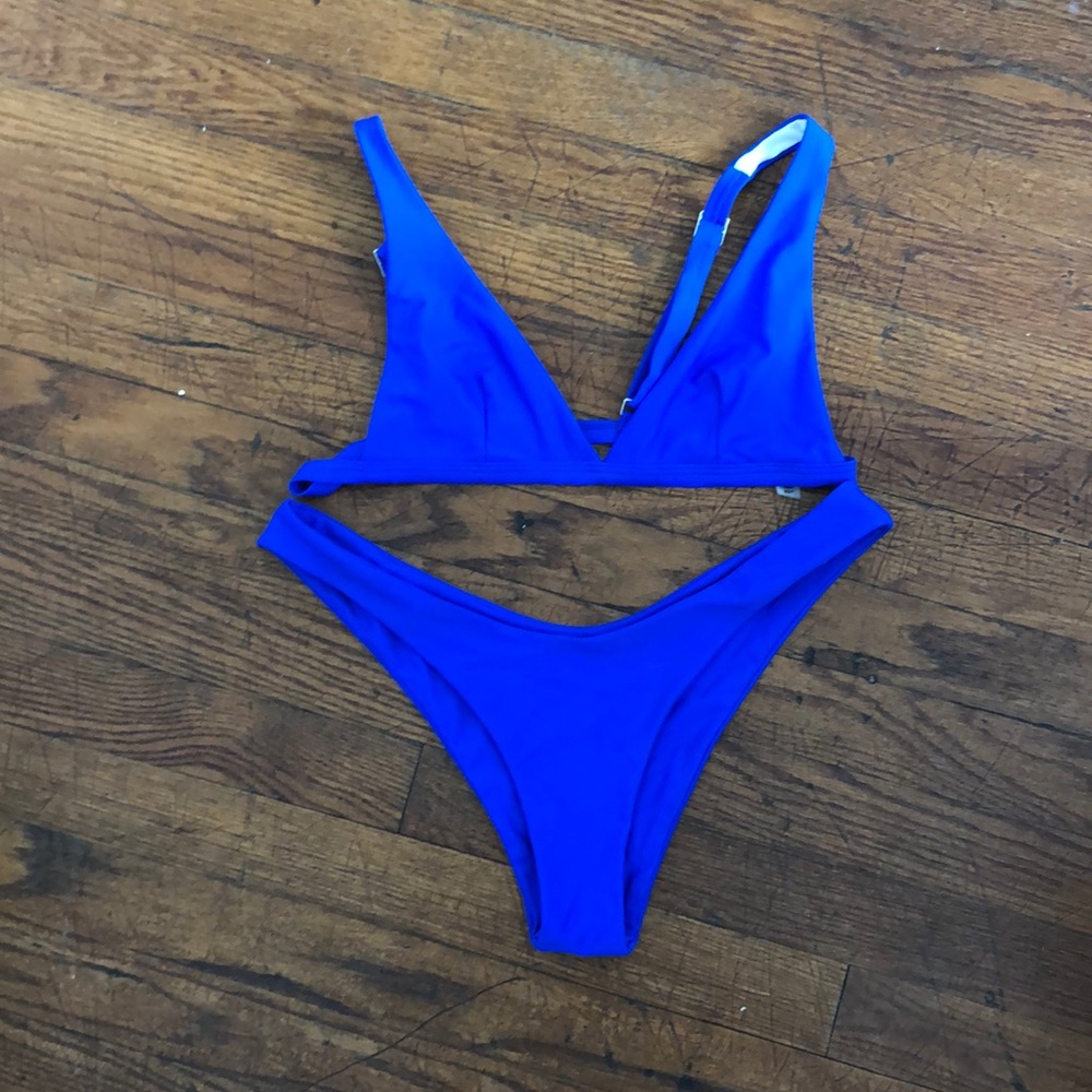 Neon blue bikini by zaful